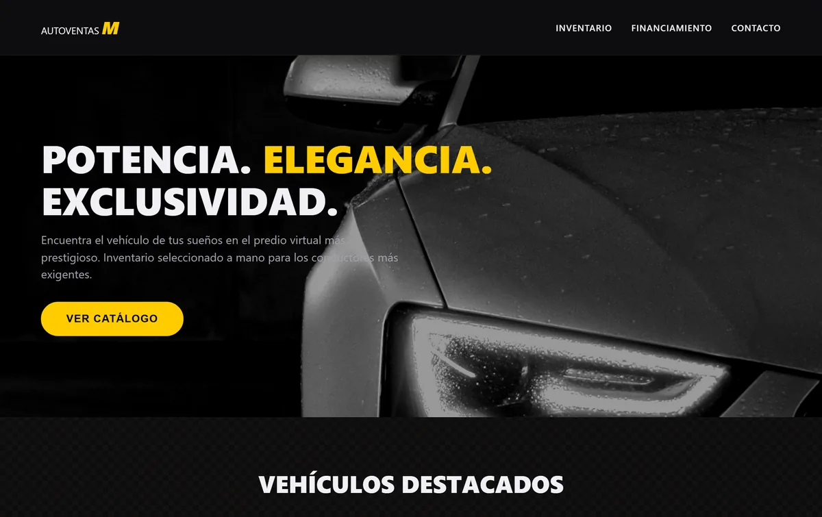 Pantalla de Autoventas M